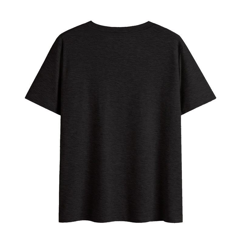 Women's Daisy Print V-Neck Short Sleeve Tee - Summer Casual T-Shirt