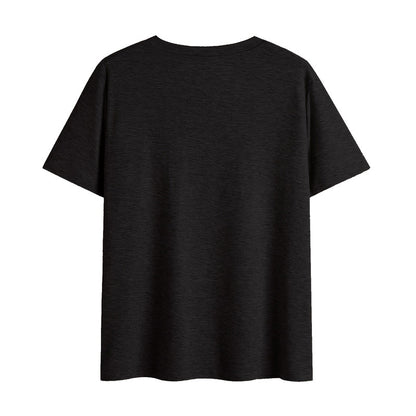 Women's Daisy Print V-Neck Short Sleeve Tee - Summer Casual T-Shirt