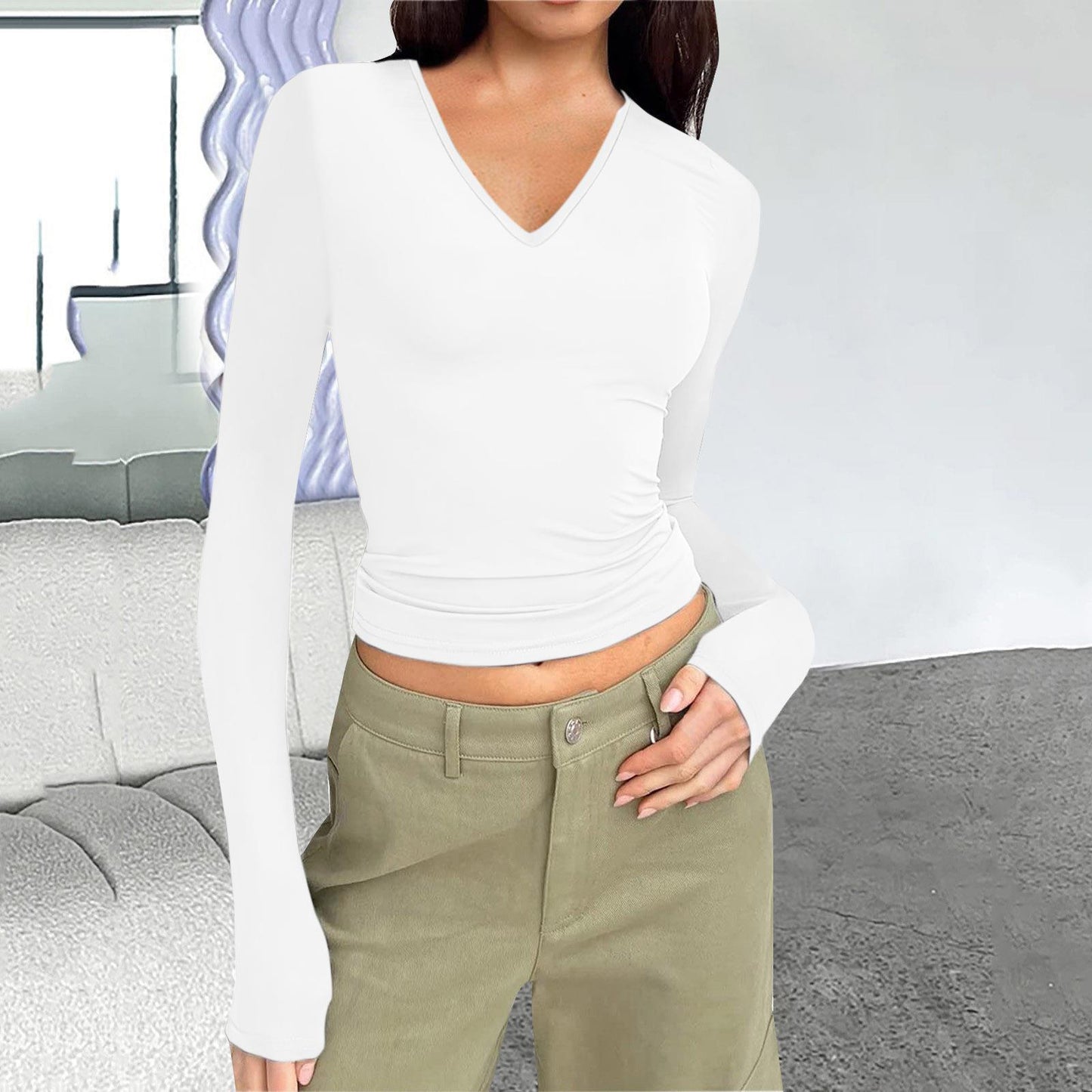 Women's Long Sleeve Versatile Tops