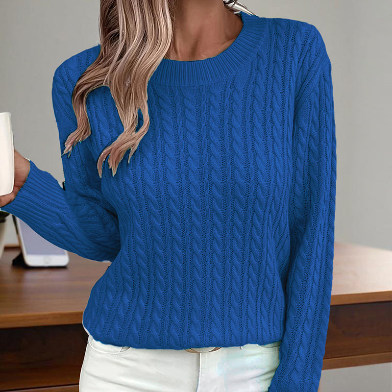 Womens Textured Long Sleeve Sweater Crewneck Pullover Dressy Casual Tops 2025 Fall Trendy Outfits