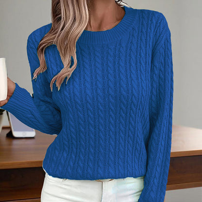 Womens Textured Long Sleeve Sweater Crewneck Pullover Dressy Casual Tops 2025 Fall Trendy Outfits